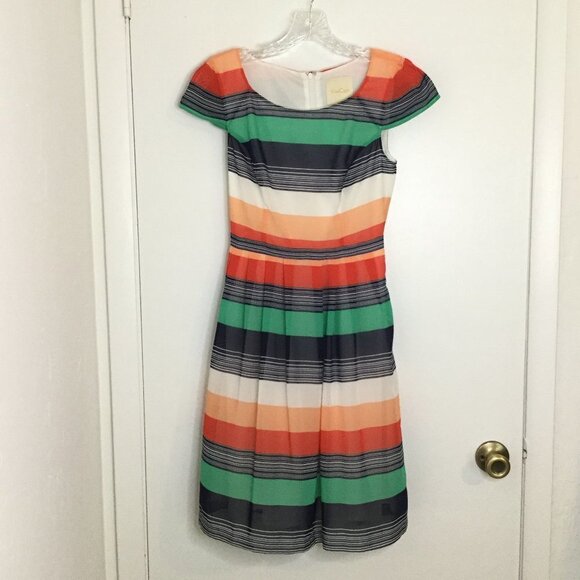 Modcloth Dresses & Skirts - Modcloth Made for Each Color Striped Retro Summer Dress